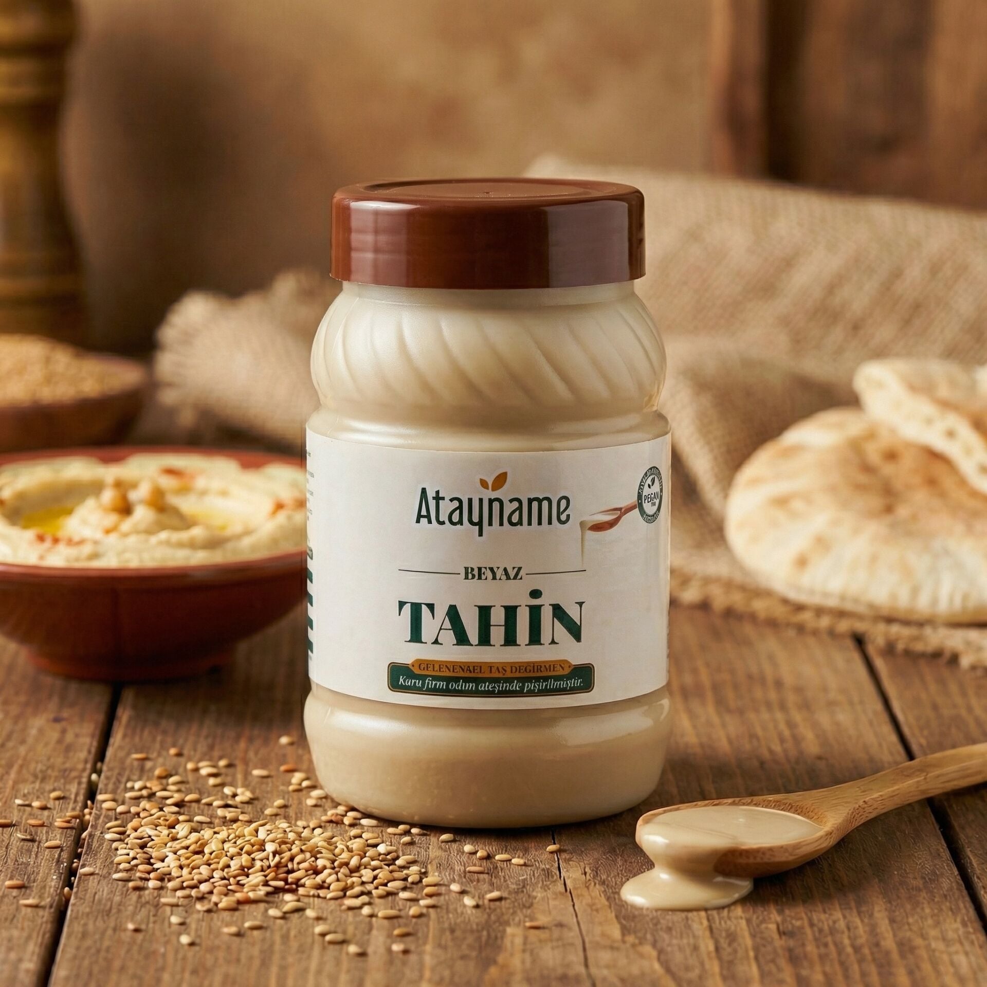Atayname Beyaz Tek Kavrulmuş Tahin 500 G