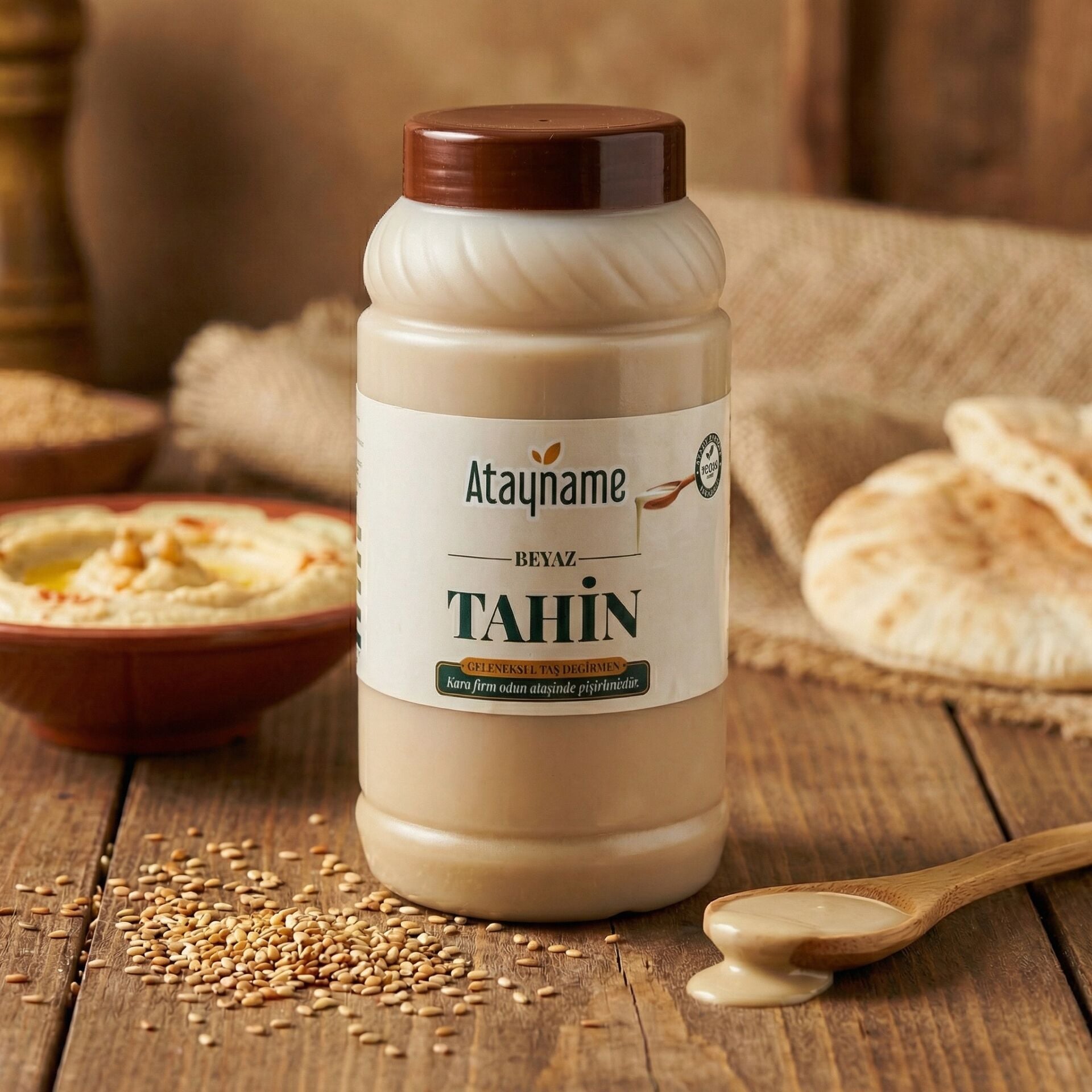 Atayname Beyaz Tek Kavrulmuş Tahin 900 G