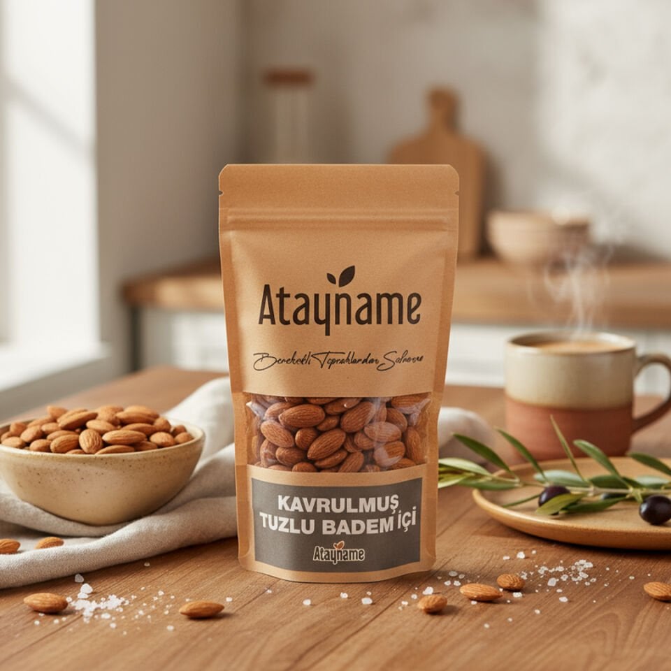 Atayname  Kavrulmuş Tuzlu Badem İçi  250 G