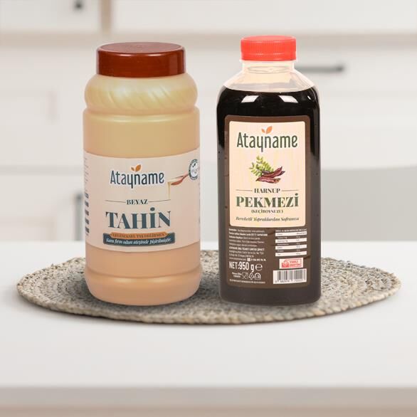 Atayname Beyaz Tahin 900 G & Harnup Pekmezi Paketi 950 Ml.