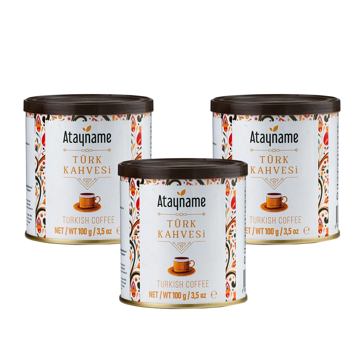 Atayname Türk Kahvesi 100 G Teneke 3'lü Paket