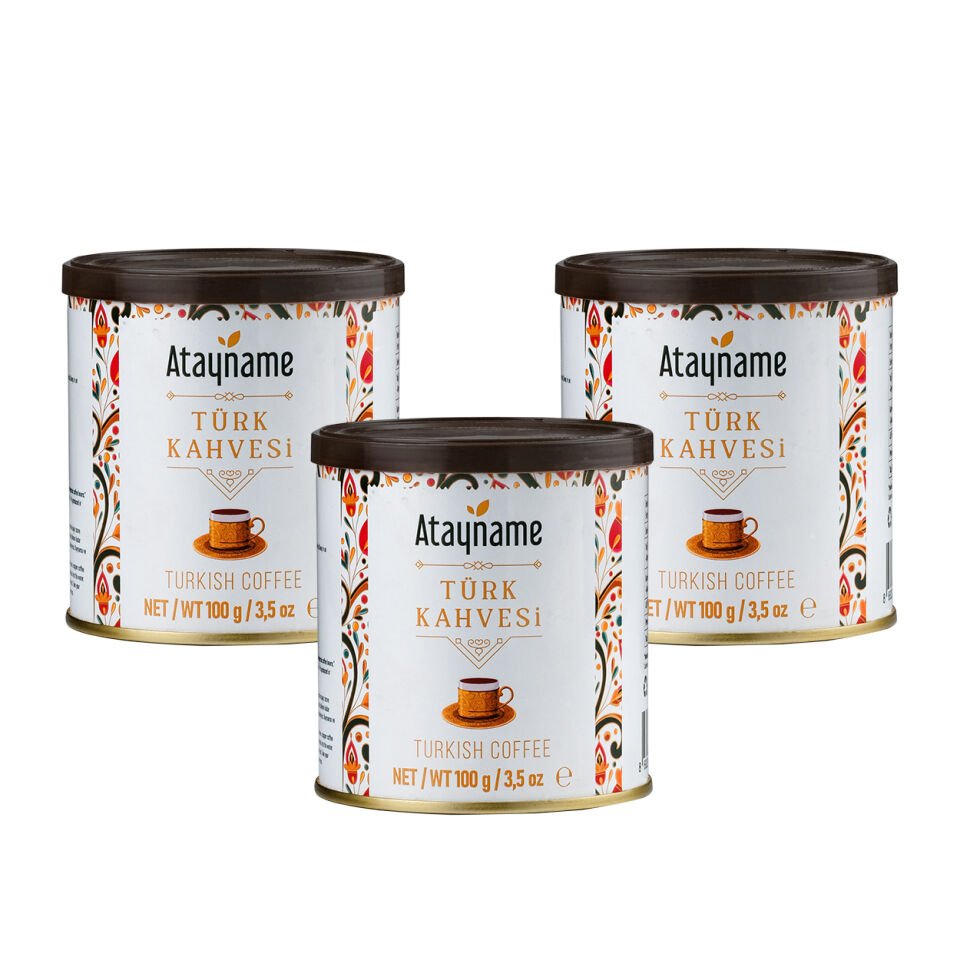 Atayname Türk Kahvesi 100 G Teneke 3'lü Paket