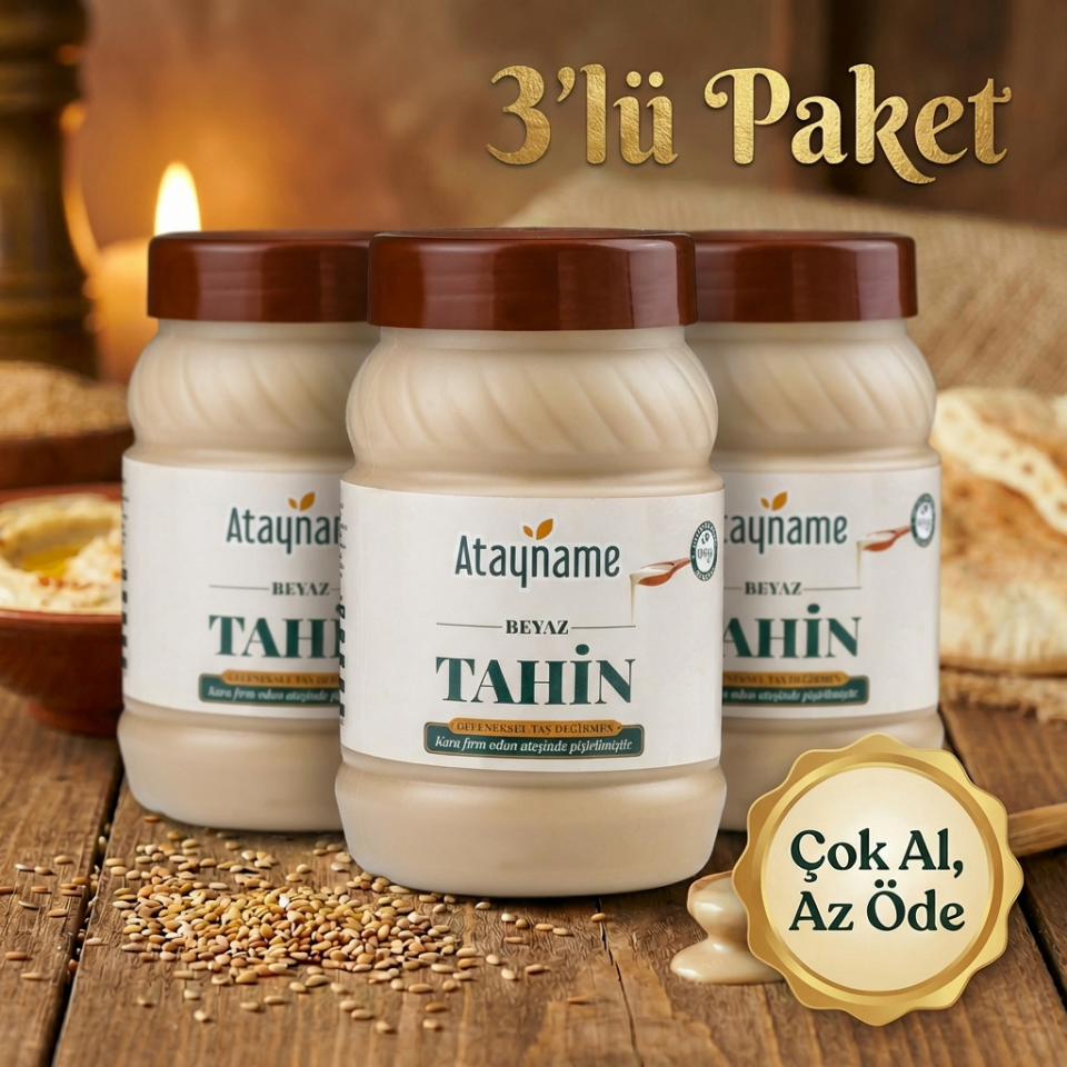 Atayname Beyaz Tahin 500 G 3'lü Paket