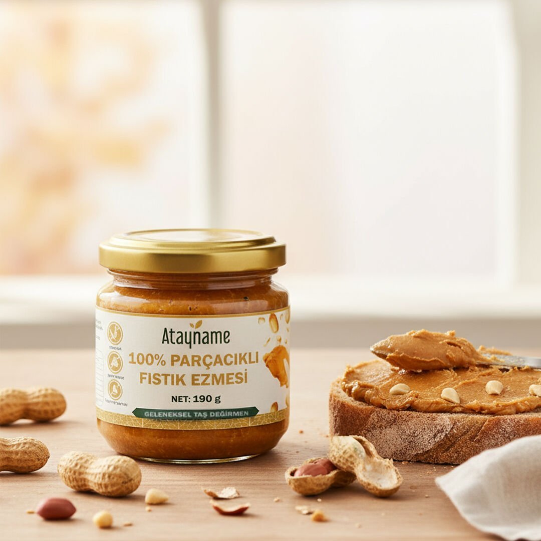 Atayname 100% Parçacıklı Fıstık Ezmesi 190 G