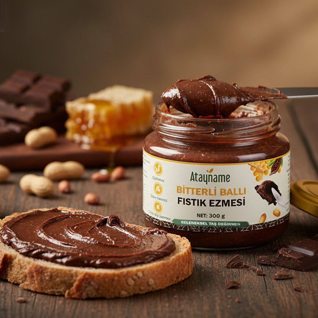 Atayname Bitterli Ballı Fıstık Ezmesi 300 G