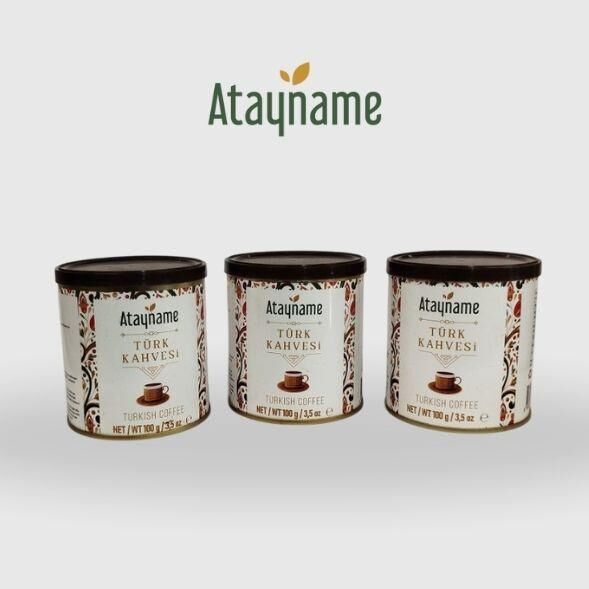 Atayname Türk Kahvesi 100 G Teneke 3'lü Paket