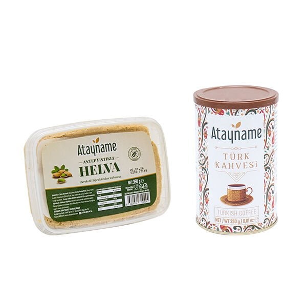Atayname Antep Fıstıklı Helva 350 G + Atayname Türk Kahvesi 250 G Teneke