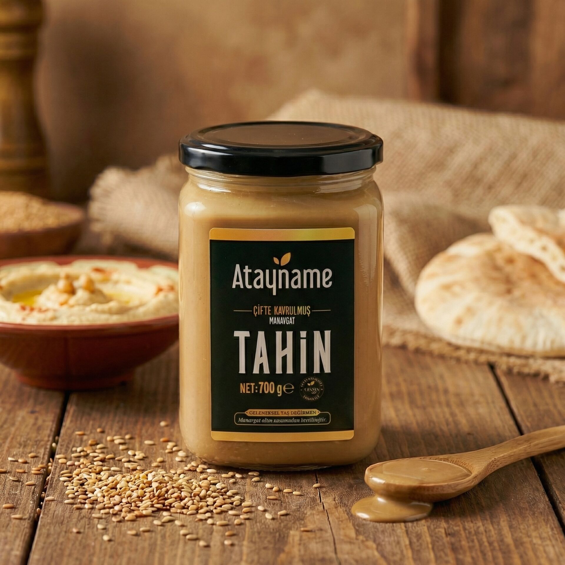 Atayname Manavgat Çifte Kavrulmuş Tahin 700 G Cam