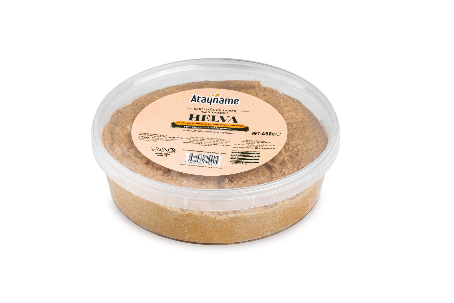 Atayname Eski Usül El Yapımı %65 Tahinli Helva 450 G