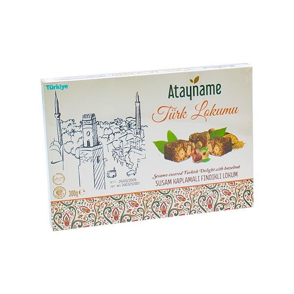 Atayname Susam Kaplamalı Fındıklı Lokum 300 G