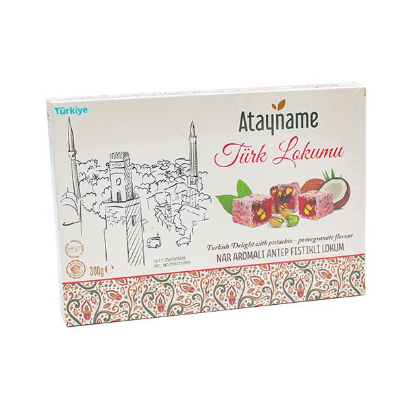 Atayname Nar Aromalı Antep Fıstıklı Lokum 300 G