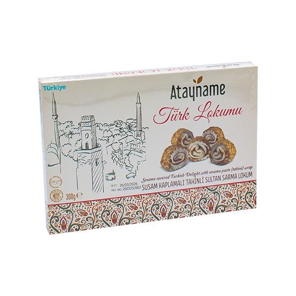 Atayname Susam Kaplamalı Tahinli Sultan Sarma Lokum 300 G