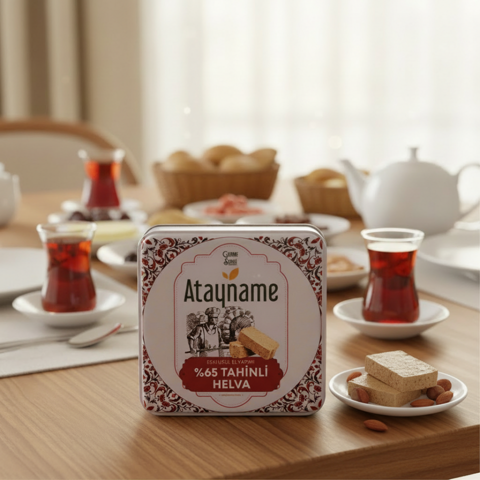 Atayname Eski Usül El Yapımı %65 Tahinli Helva 200 G Teneke